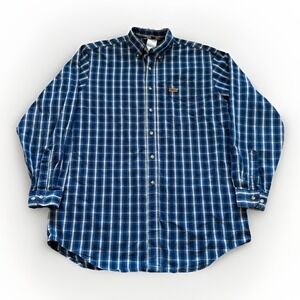 Carhartt Plaid Shirt Mens XL Rugged Twill Cotton Button Down Vintage Workwear